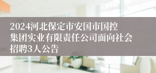 2024河北保定市安国市国控集团实业有限责任公司面向社会招聘3人公告